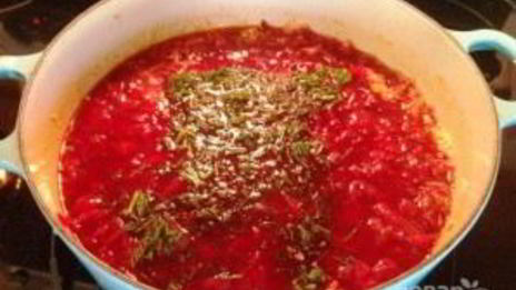 борщ с мясом