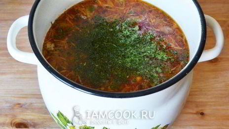 борщ с пампушками