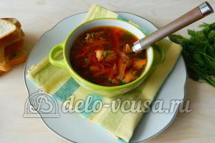 Борщ с ребрышками