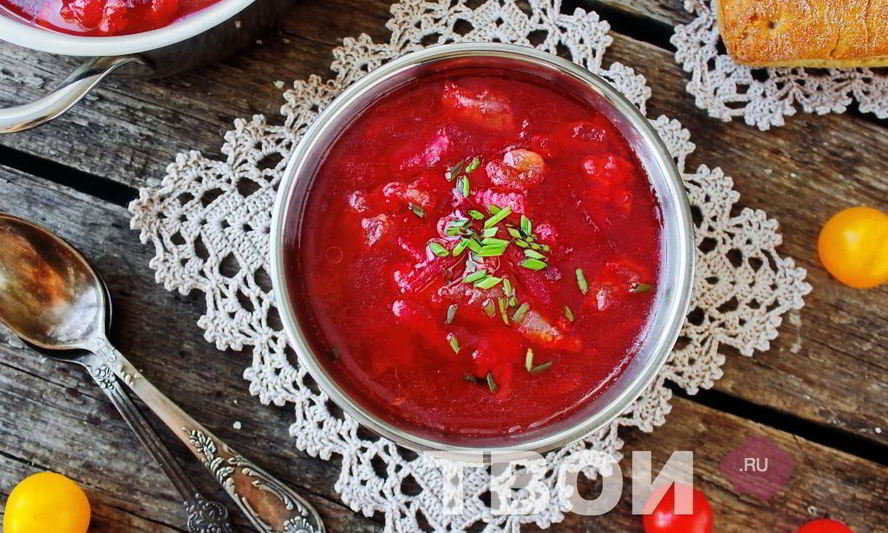 Рецепт борща со свининой