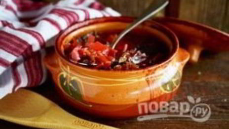 борщ в горшочке