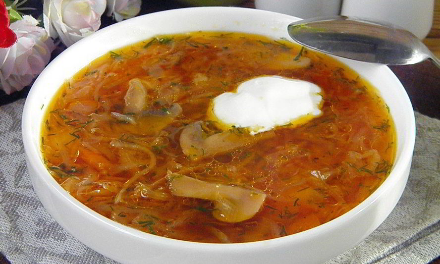 Рецепт борща вегетарианского с грибами