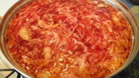 борщ вегетарианский с грибами