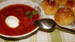 Настоящий украинский борщ с пампушками