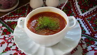 Постный борщ