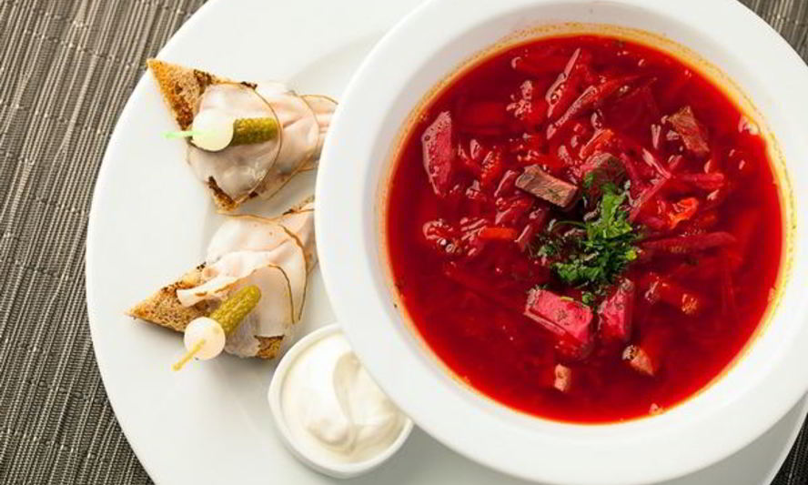 Рецепт украинского борща с говядиной и копченым салом