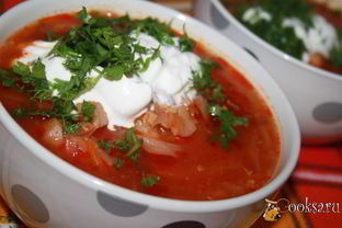 Вкусный борщ на домашней курице