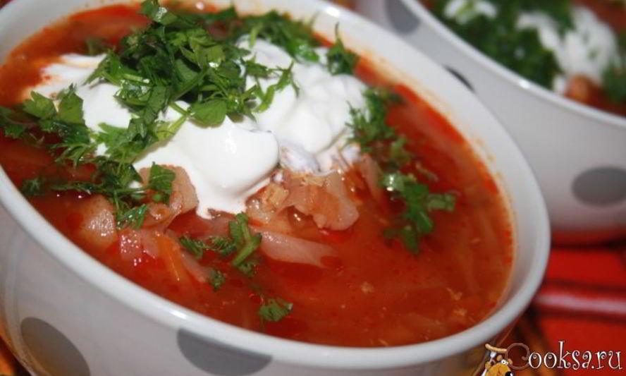 Рецепт вкусного борща на домашней курице