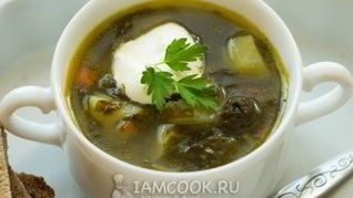 Зеленый борщ без мяса