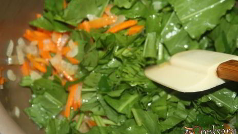 зеленый борщ со щавелем и виноградными листьями