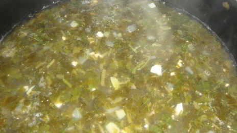 зеленый борщ