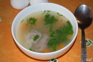 Бульон из домашней курицы