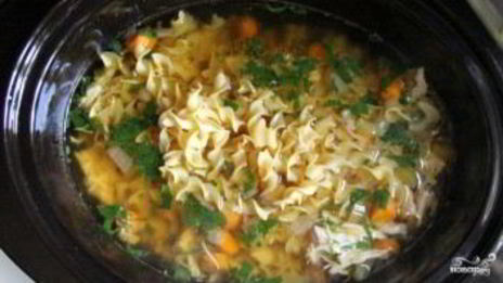 куриный бульон с вермишелью