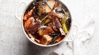 Овощной бульон на костях