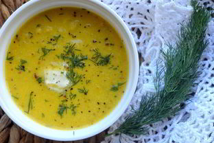 Овощной крем-суп на курином бульоне