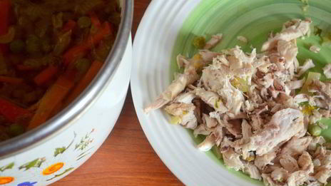 овощной крем-суп на курином бульоне