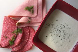 Суп грибной на курином бульоне