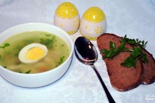 Суп на мясном бульоне