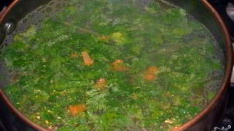 суп на мясном бульоне