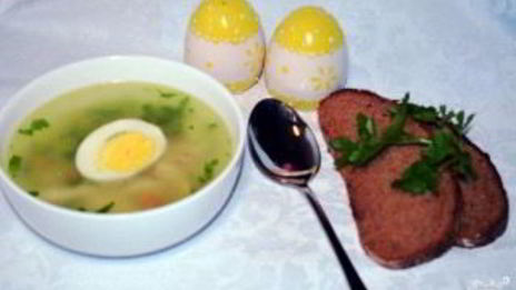 суп на мясном бульоне