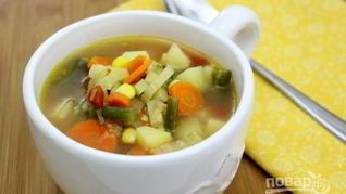 Суп на овощном бульоне