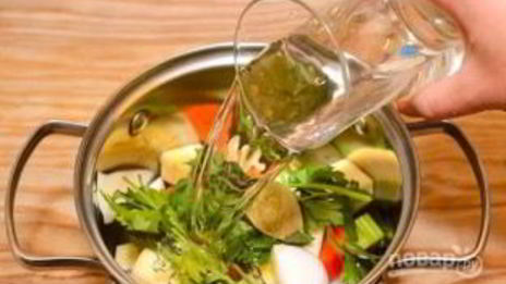 суп на овощном бульоне