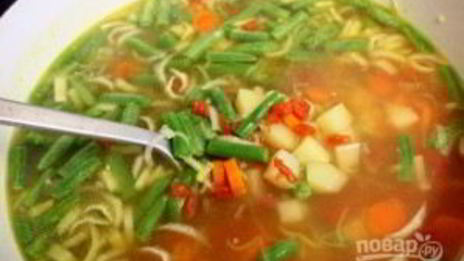 суп на овощном бульоне