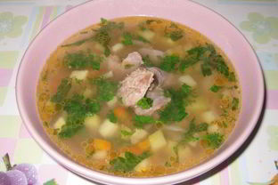 Суп на свином бульоне