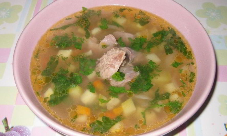 Рецепт супа на свином бульоне