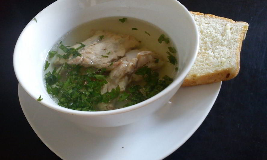 Рецепт свиного бульона