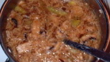 весенний бульон с грибами