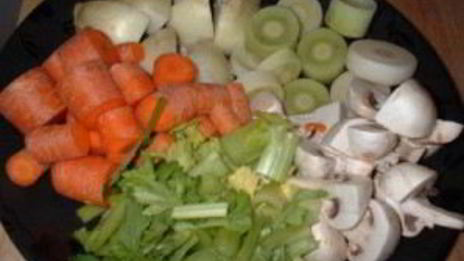 весенний бульон с грибами