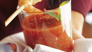 Гаспачо с креветками