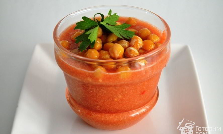 Рецепт гаспачо с нутом