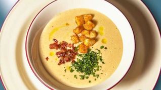 Гороховый крем-суп со сливками