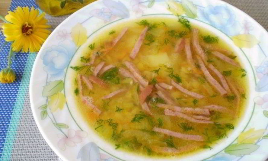 Рецепт горохового супа без мяса