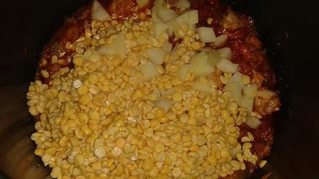 гороховый суп с колбасным сыром