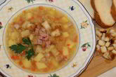 Гороховый суп с копченой курицей