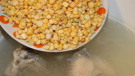 гороховый суп с копченой курицей