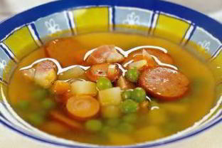Гороховый суп с сосисками