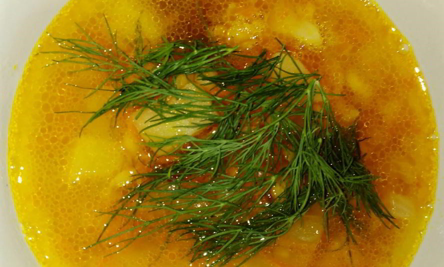 Рецепт горохового супа с зеленью