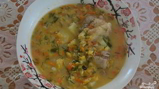 Гороховый суп со свининой в мультиварке