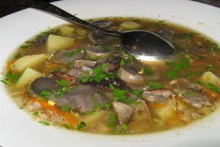 Гречневый Суп с грибами и яйцом