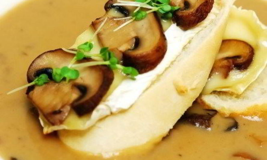 Рецепт грибного крема-супа с вином