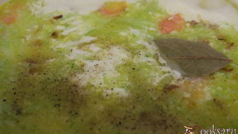 кабачковый суп с ветчиной и плавленным сыром