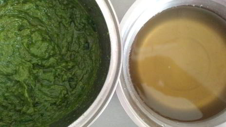 холодник на квасе со шпинатом