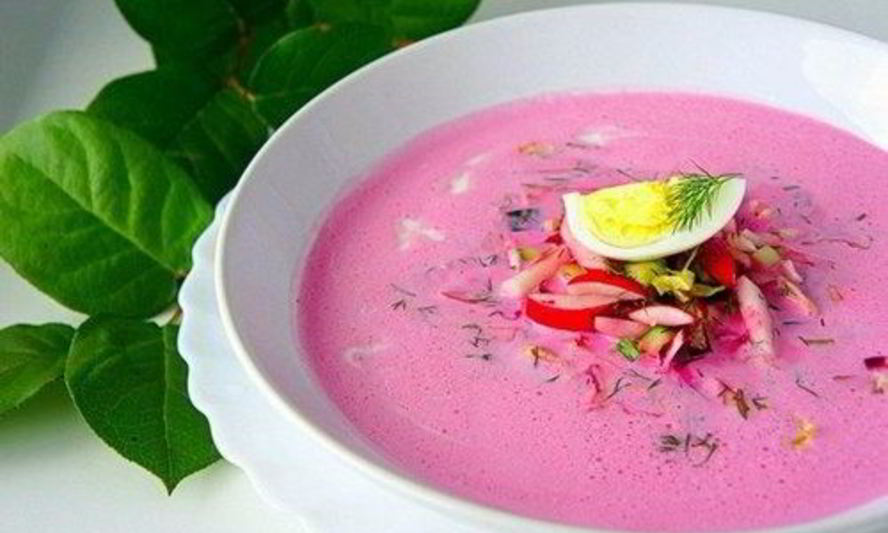 Рецепт холодного летнего супа со свеклой на кефире