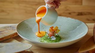 Холодный суп из печеных перцев