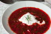 Холодный суп из свеклы и сладкого перца