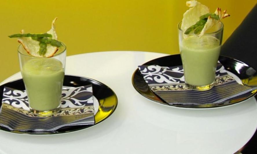 Рецепт холодного супа-пюре из спаржи и авокадо